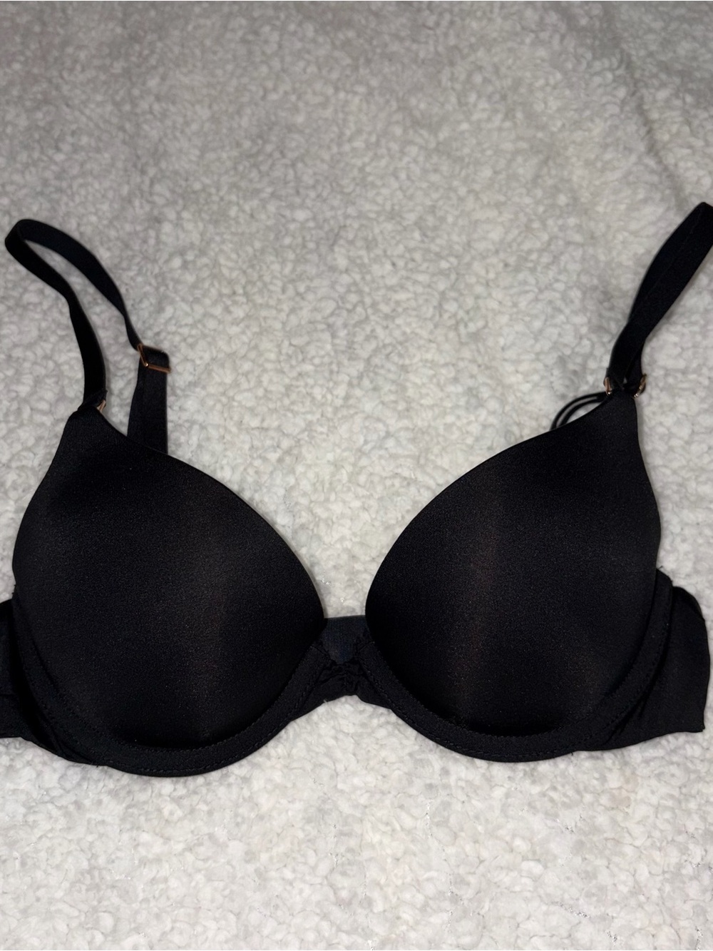 aerie smooth Day To Play black pushup T-Shirt Bra with removable padding 30b